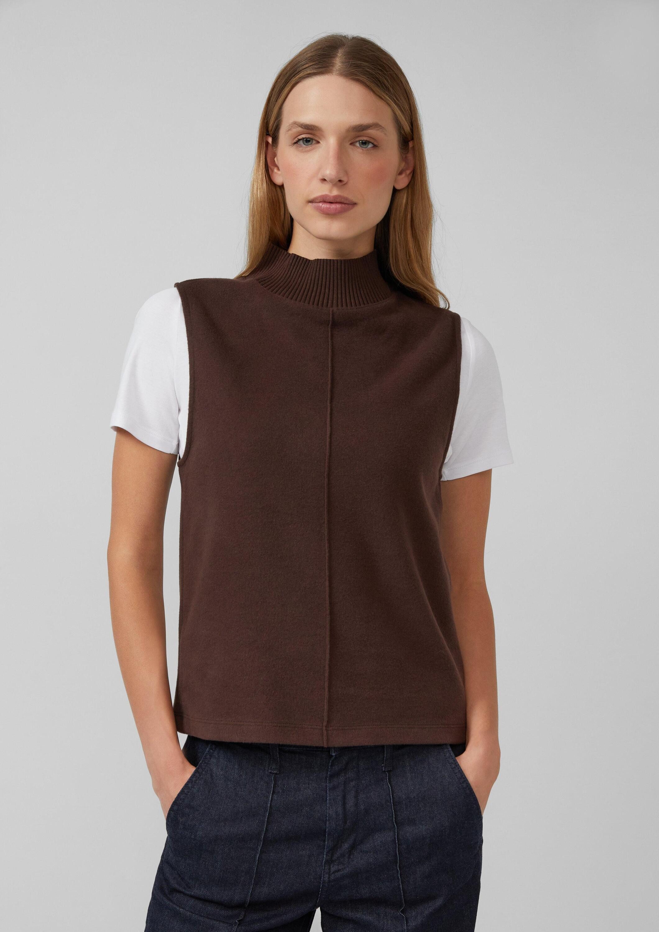 s.Oliver Rundhalspullover Sweatshirt Ärmelloses Sweatshirt mit geripptem St günstig online kaufen