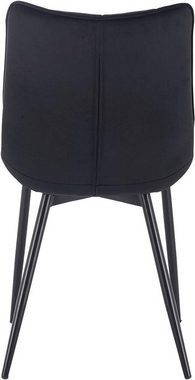 Woltu Polsterstuhl (8 St), Esszimmerstühle mit Rückenlehne aus Samt
