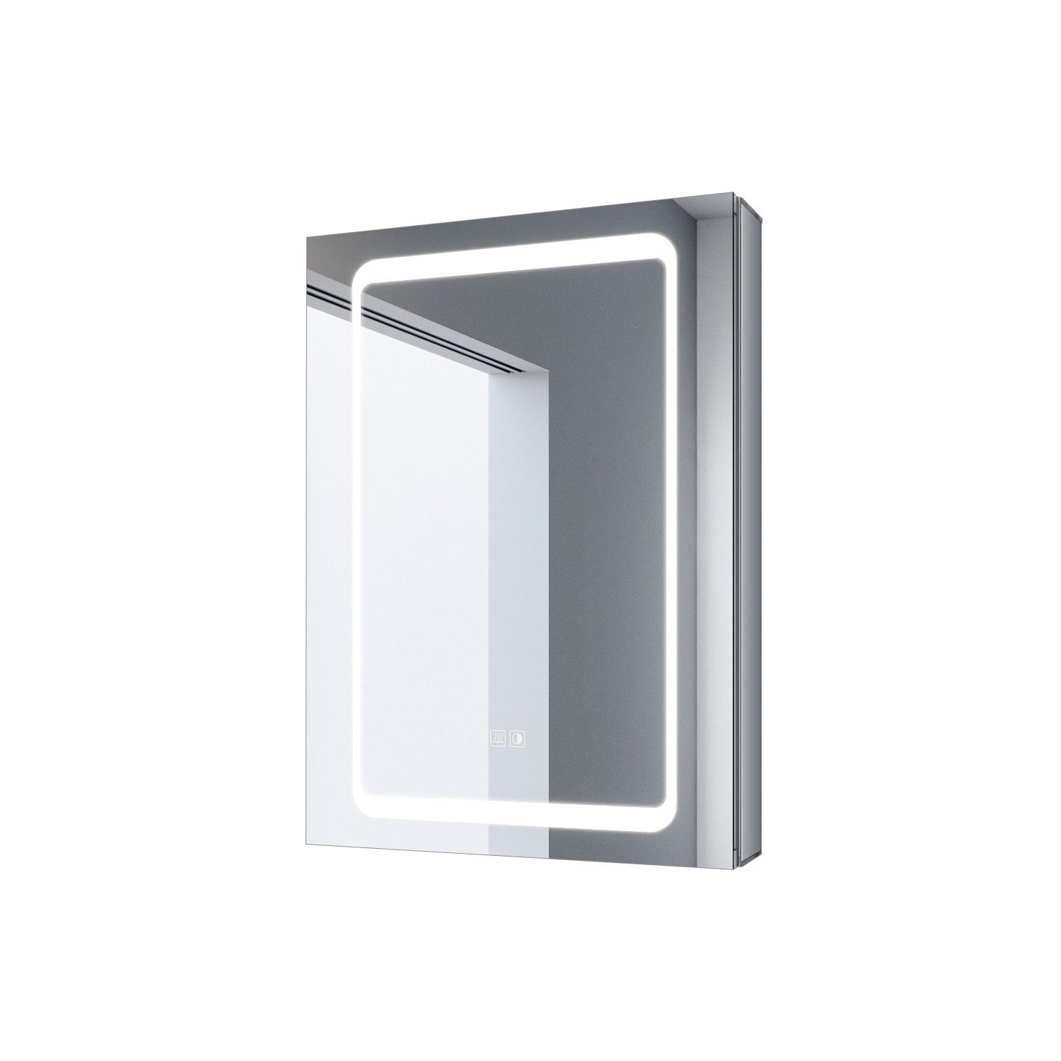 Spiegelschrank Spiegelschrank Aluminum SONNI mit LED Bad Badezimmer Beleuchtung