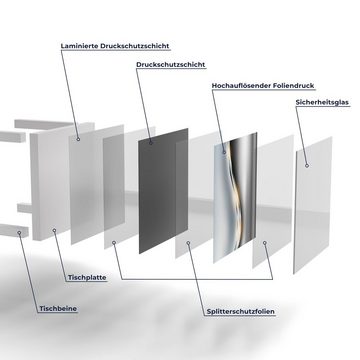 DEQORI Couchtisch 'Elegantes Vektordesign', Glas Beistelltisch Glastisch modern