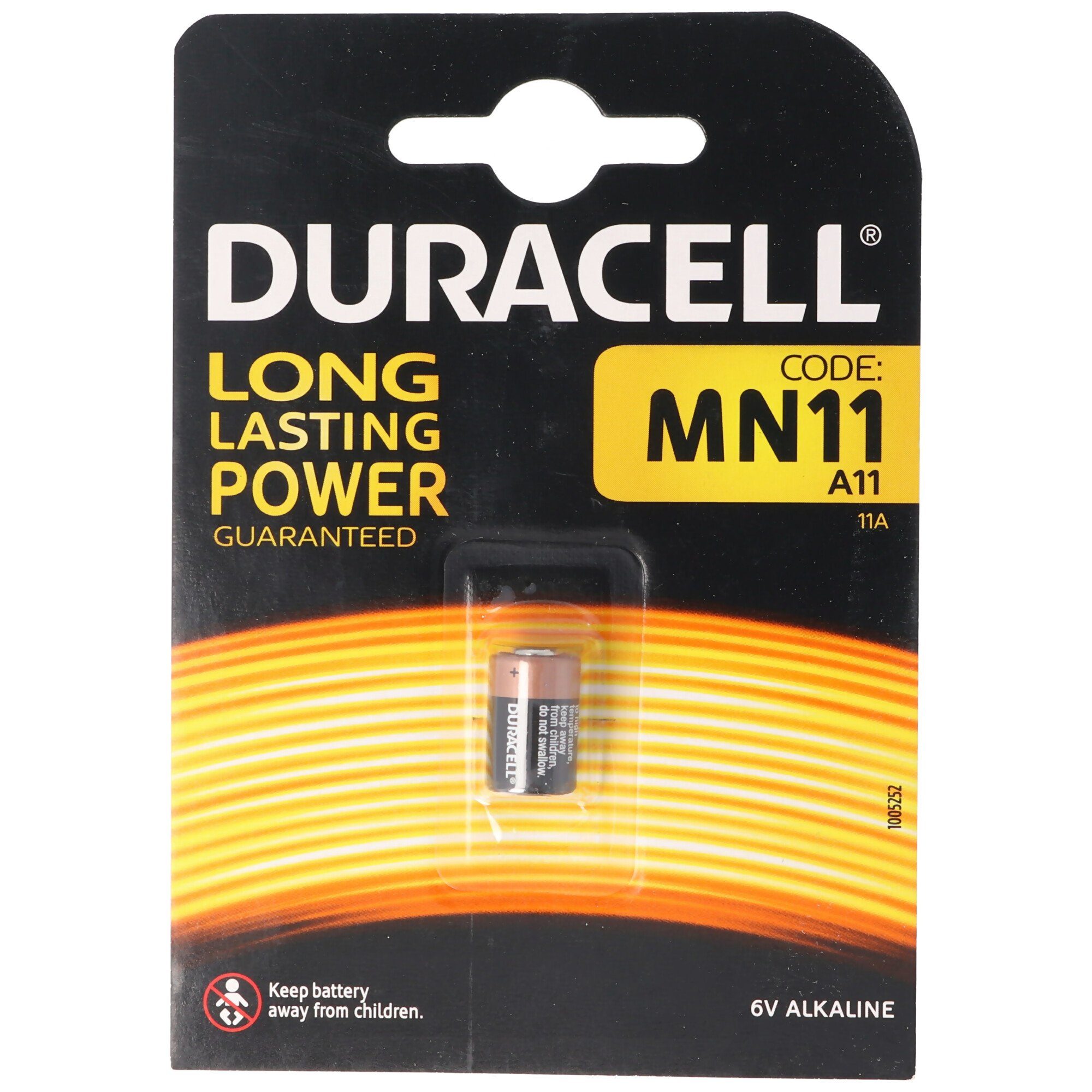 Duracell Duracell MN11 Alkaline Batterie 6 Volt, Abmessungen 16 x 10 mm Batterie, (6,0 V)