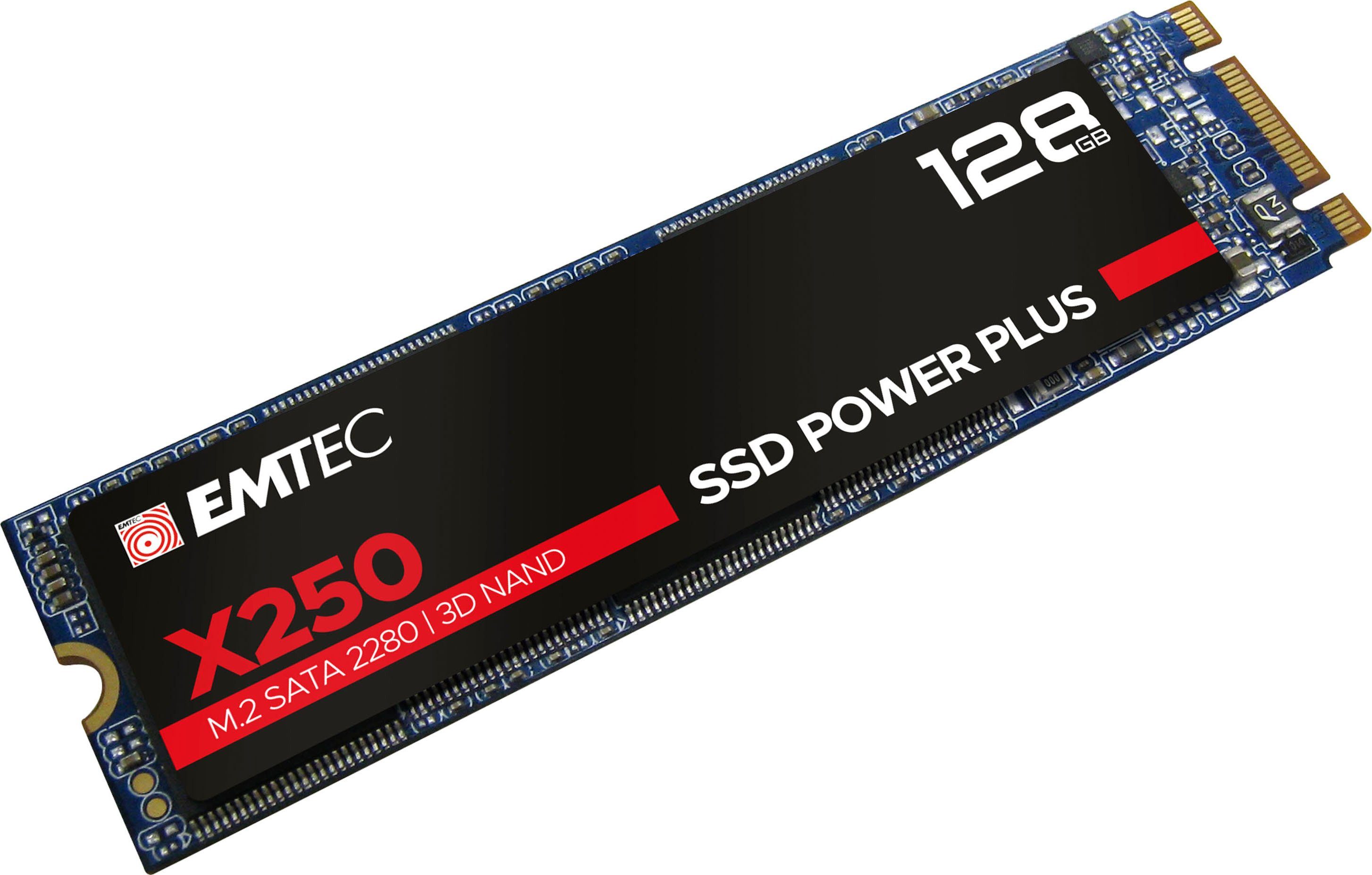 EMTEC X250 Power Plus SSD interne SSD (128 GB) 520 MB/S Lesegeschwindigkeit, 500 MB/S Schreibgeschwindigkeit