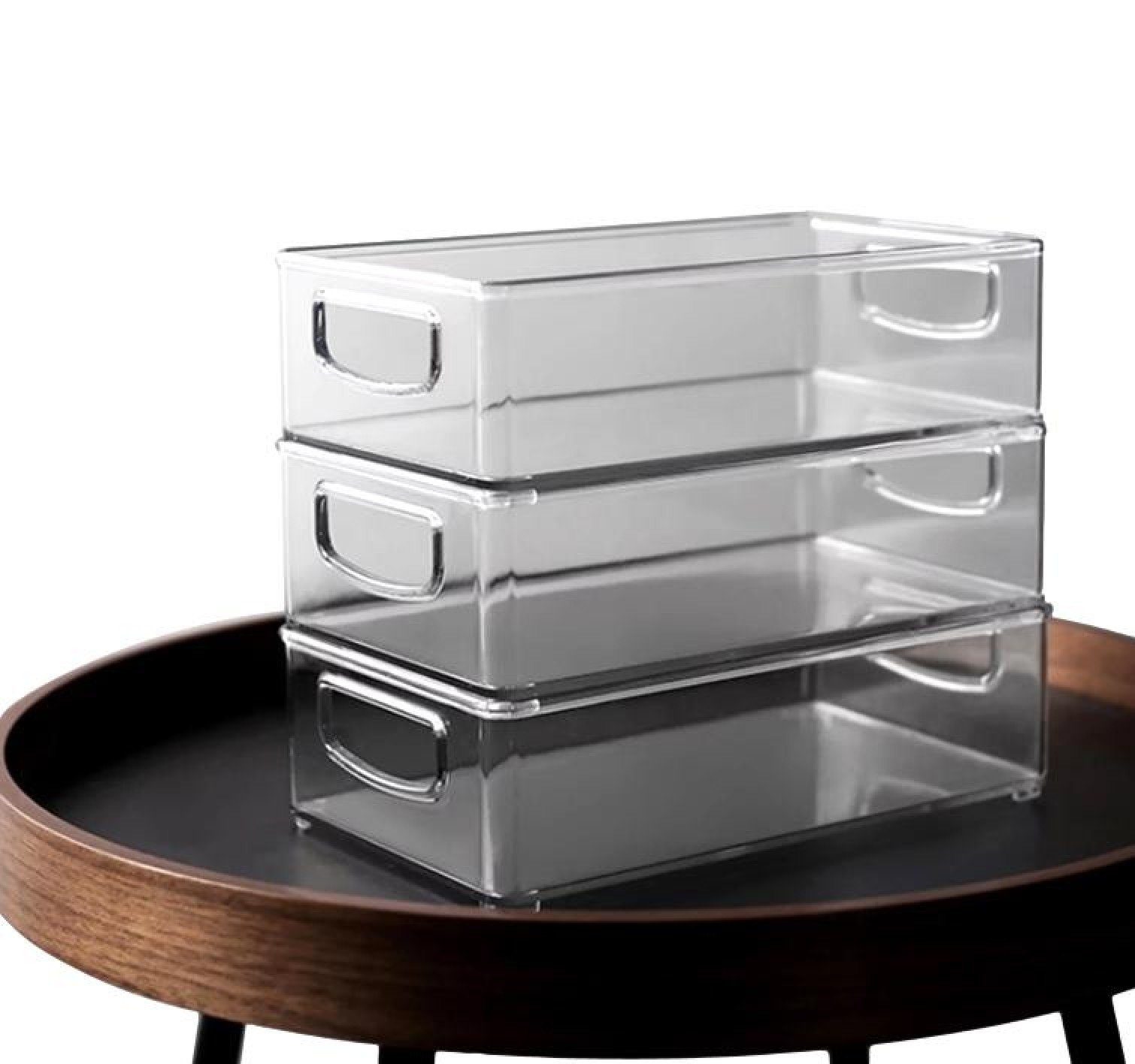 Set Aufbewahrungsbox die für Kühlschrank 6er Pizzaschneider Organizer Stapelbar, - BAYLI