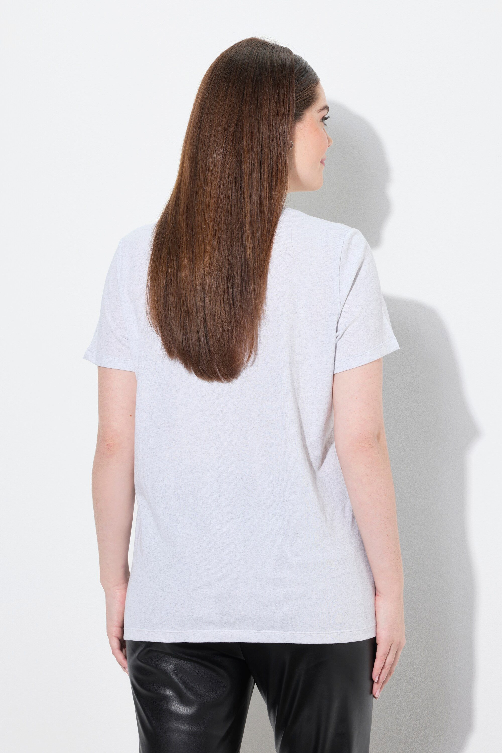 Ulla Popken T-Shirt T-Shirt Trachtenmotiv Classic Rundhals Halbarm