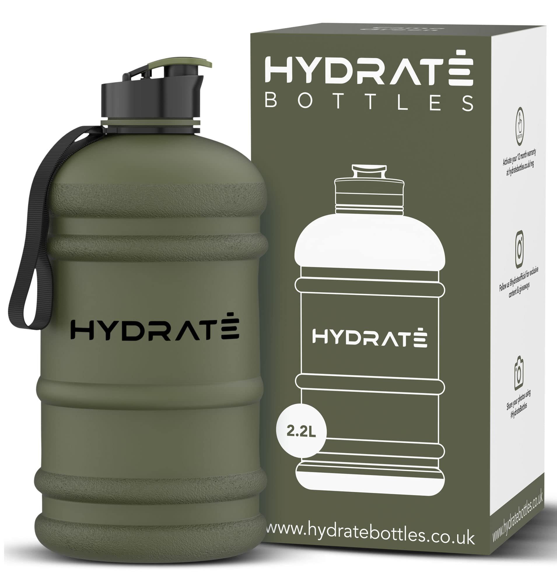 Hydrate Bottles Trinkflasche, Mattes Camo-Grün 28 X 13.50 X 13.50 Cm Kunststoff