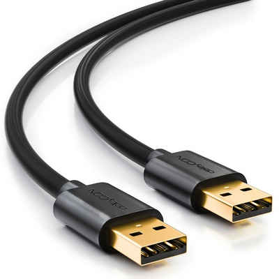 deleyCON deleyCON 2m USB 2.0 Datenkabel - USB A-Stecker zu USB A-Stecker USB-Kabel