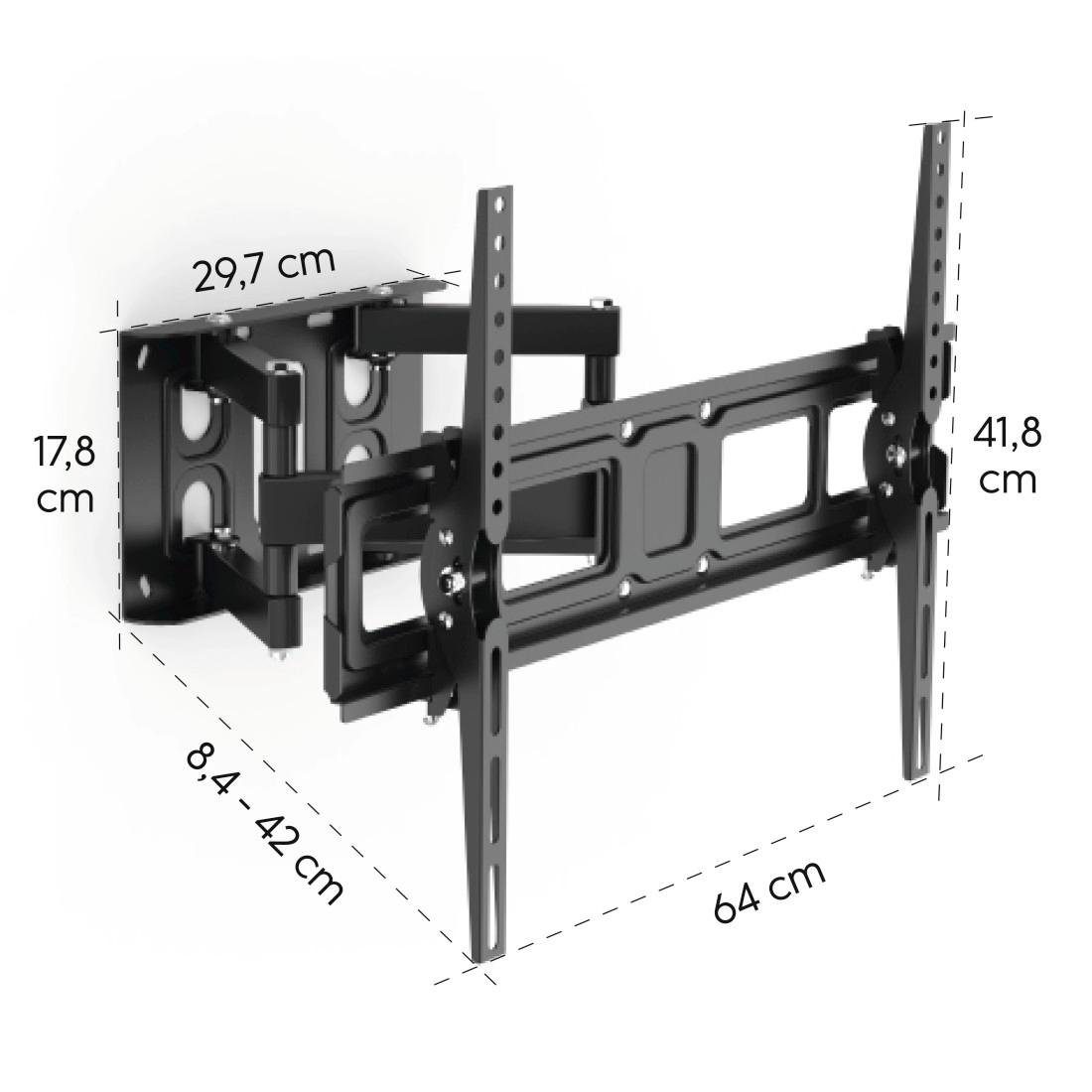 Zoll) (bis aha 81-213cm(32"-84), TV-Wandhalterung, Wandhalterung, 84 Scherenarm Schwarz