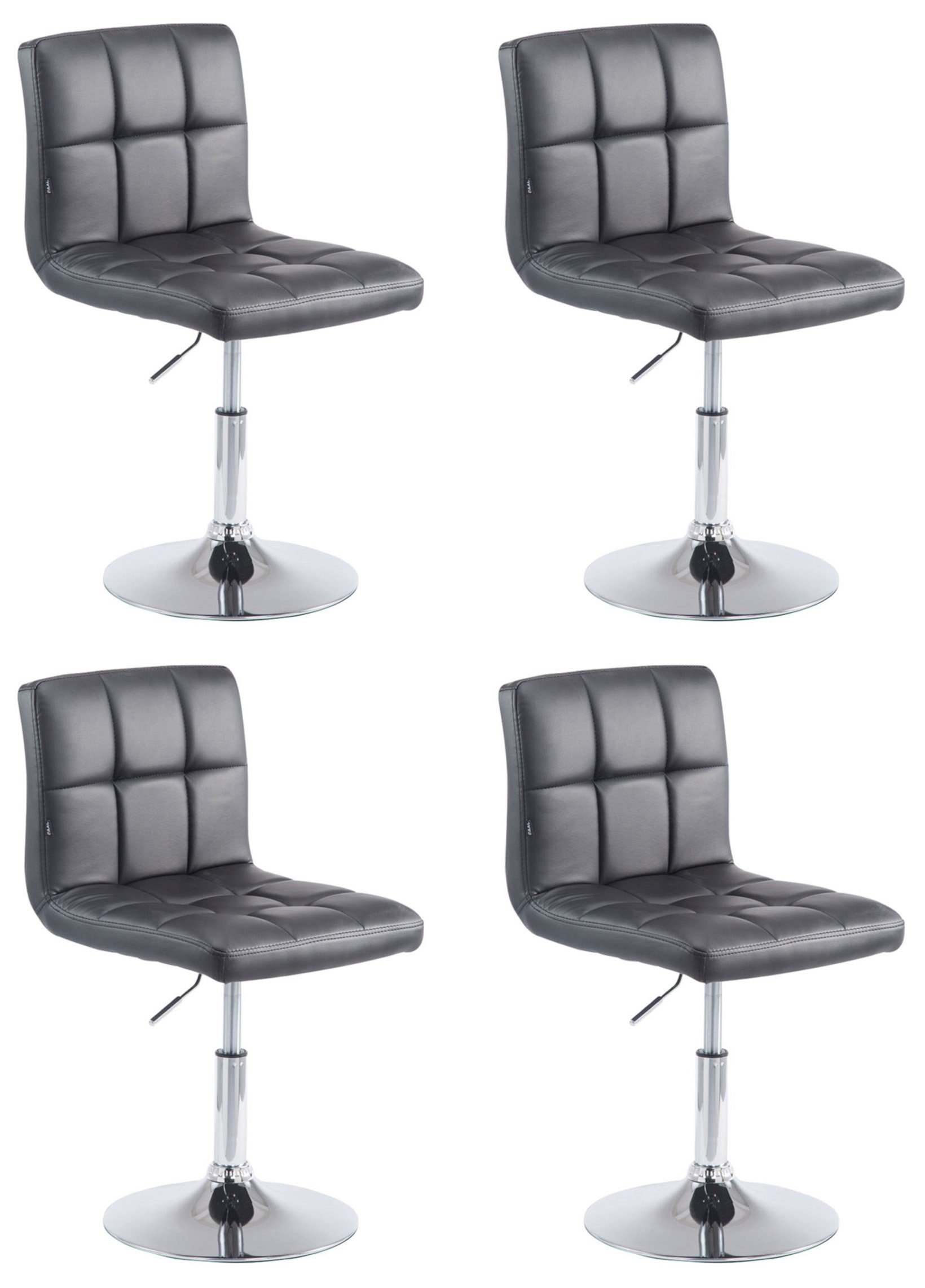 Set), Palma Esszimmerstuhl drehbar (4er V2 Lounger, Kunstleder, schwarz CLP