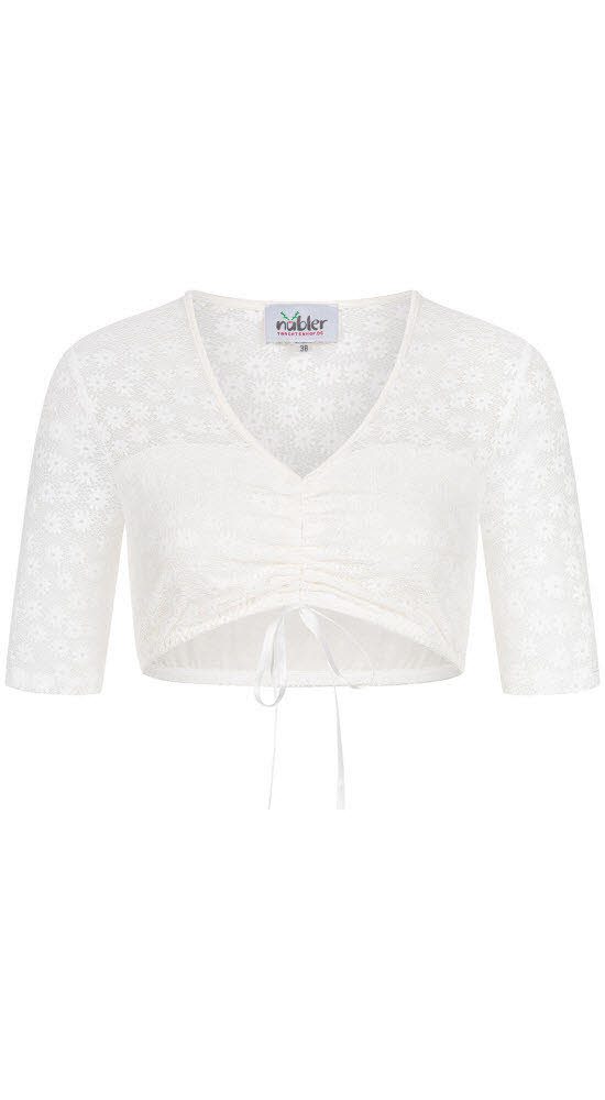 Dirndlbluse Dirndlbluse kurzarn Moni in Creme von Nübler