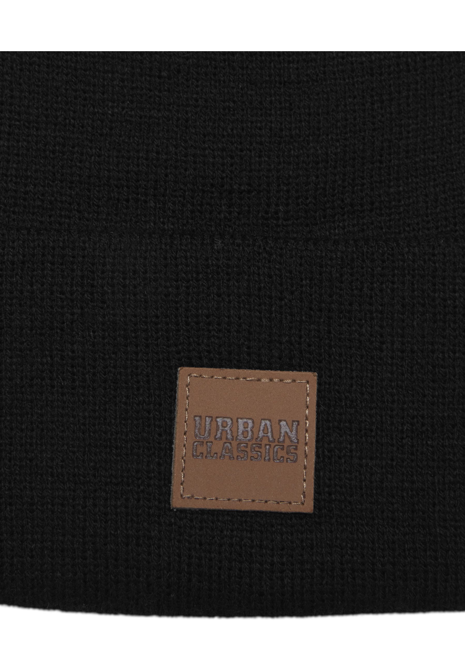 URBAN CLASSICS Beanie Urban Classics Unisex Synthetic Leatherpatch Long Beanie (1-St)