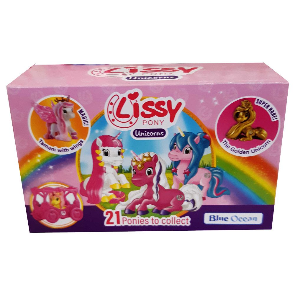 Blue Ocean Sammelkarte Lissy Pony Unicorn Serie 2 Einhorn mit Kutsche Sammelfiguren 1 Stück