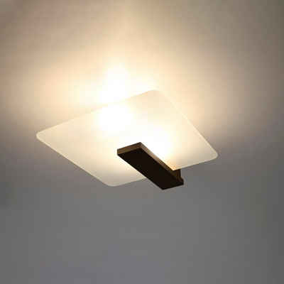 famlights Wandleuchte, Wand- und Deckenleuchte Lavina in Wenge E27 2-flammig, keine Angabe, Leuchtmittel enthalten: Nein, warmweiss, Wandleuchte, Wandlampe, Wandlicht