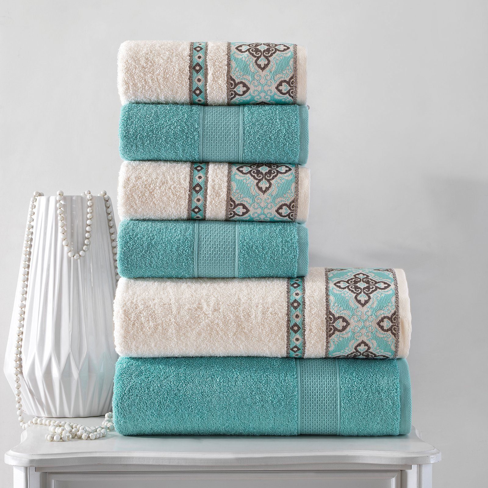 CLASS HOME COLLECTION Handtuch Set 6 TLG Frottee Set Handtuch Duschtuch 100 günstig online kaufen