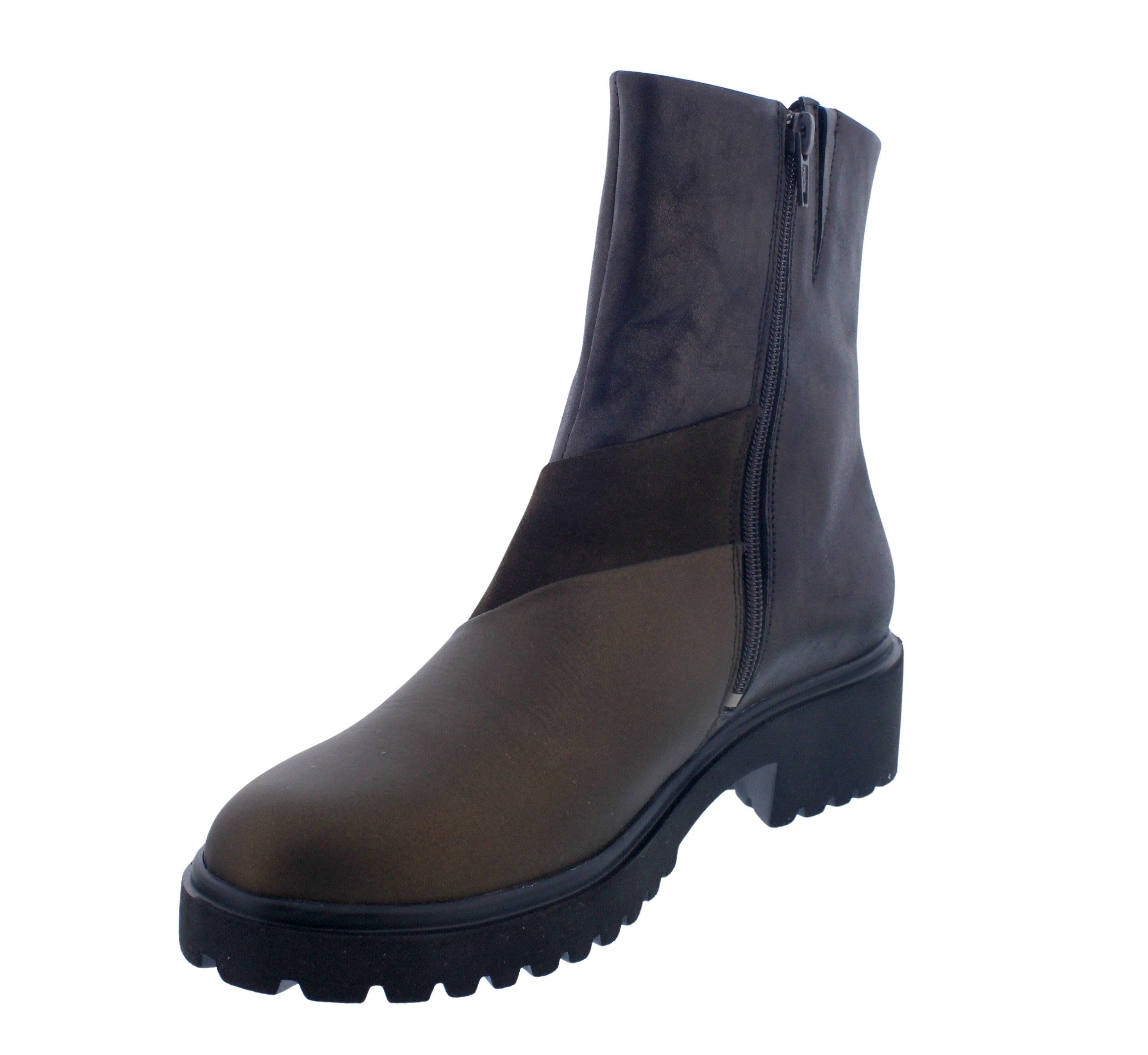 Waldläufer Waldläufer H-Luise Bootie, Rea (Metallicled)/ Velourled., Nuba Wood (Reißverschlussstiefel