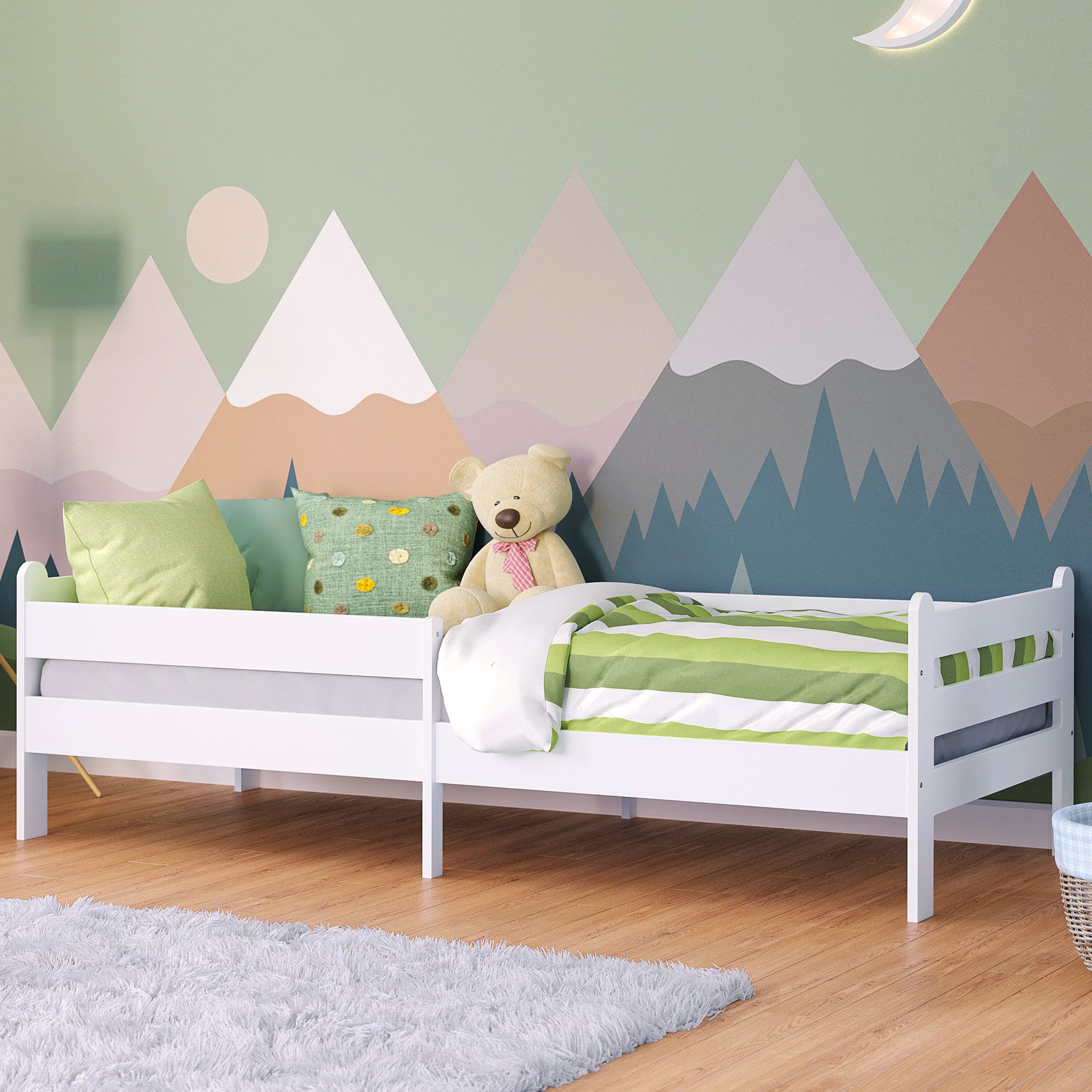 Bellabino Kinderbett Kuru (Einzelbett 90x200 cm günstig online kaufen