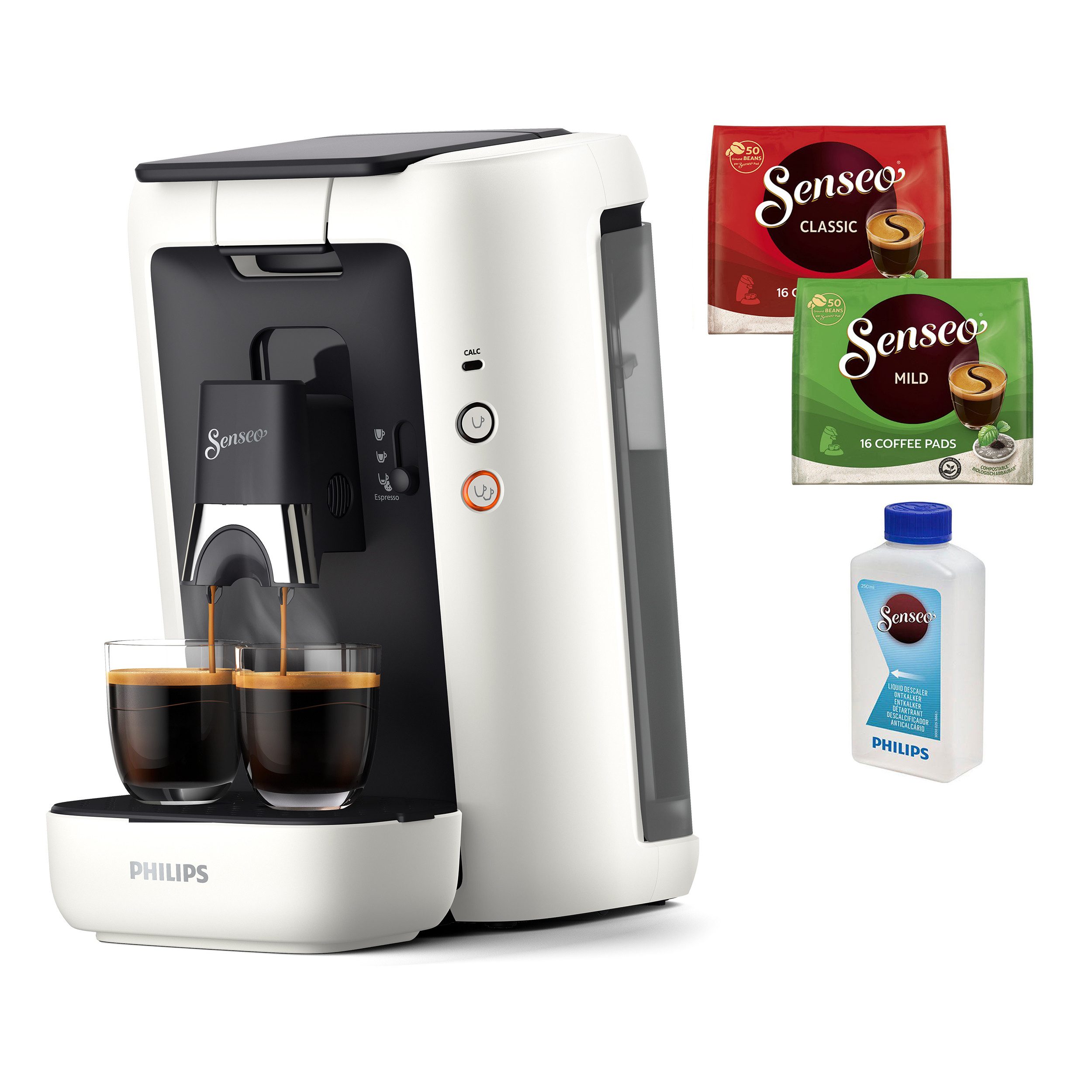 Philips Senseo Kaffeepadmaschine Maestro CSA260/10, mit drei Kaffee-Einstellungen, aus 80% rec. Plastik, Memo-Funktion, inkl. Gratis-Zugabe, Wert 14€ UVP