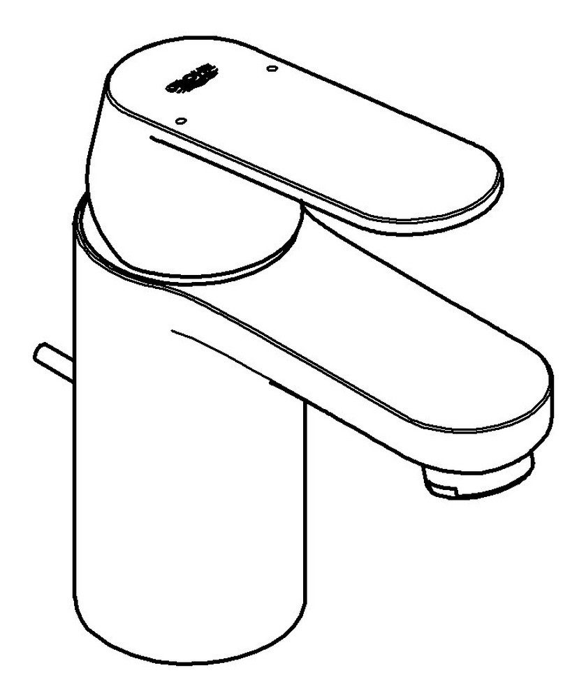 Grohe Waschtischarmatur Eurosmart Cosmopolitan Einhand mit Zugstangen-Ablaufgarnitur S-Size - Chrom