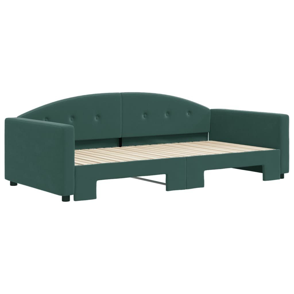 vidaXL Bett Tagesbett Ausziehbar Dunkelgrün 100x200 günstig online kaufen