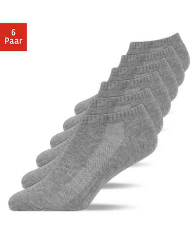 SNOCKS Шкарпетки для кросівок Bambus Sneaker Шкарпетки für Herren & Damen (6-Paar) aus Bambuszellulose, weiches Tragegefühl, perfekt für den Sommer