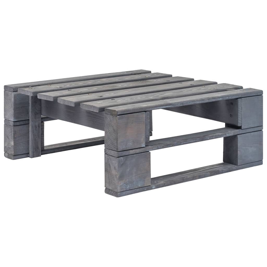DOTMALL Ottomane Outdoor-Ottomane Paletten Holz Grau