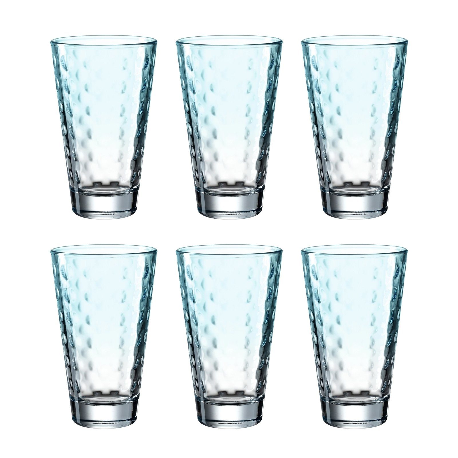 Glas 6er Mint, Wasserglas Trinkglas LEONARDO Saftglas Glas, Optic,