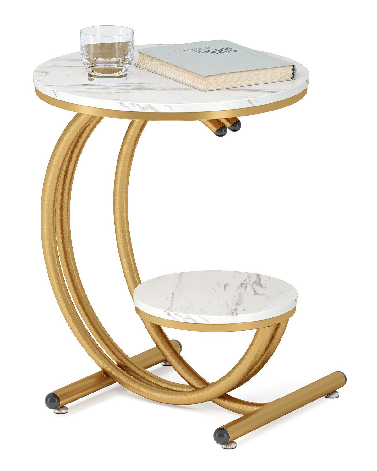 Tribesigns Beistelltisch Beistelltisch, 2-stöckiger Beistelltisch mit C-för günstig online kaufen