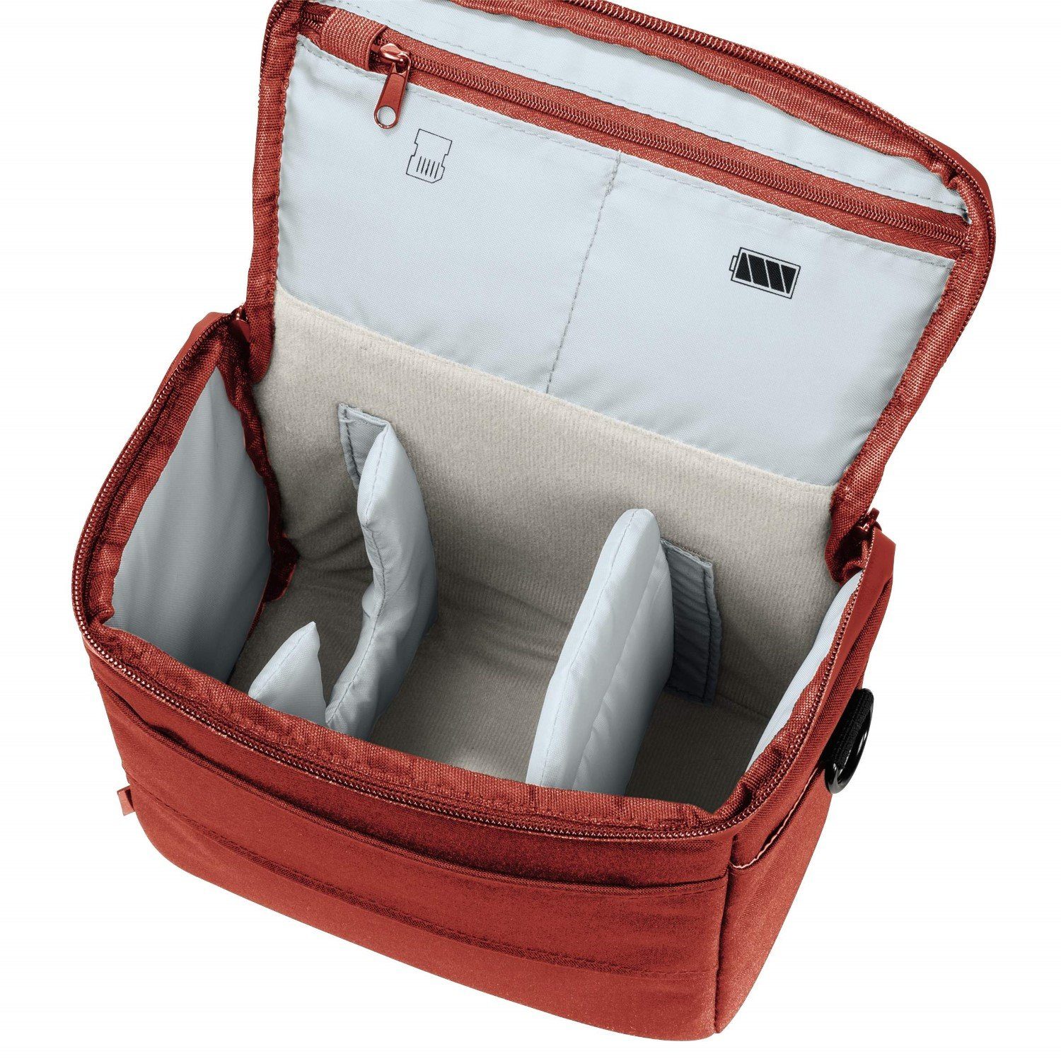 Hama Kameratasche Kamera-Tasche Trinidad 110 Foto-Tasche Universal Rot, Case Schultergurt Tragegriff Zubehör-Fächer Digitalkamera Systemkamera