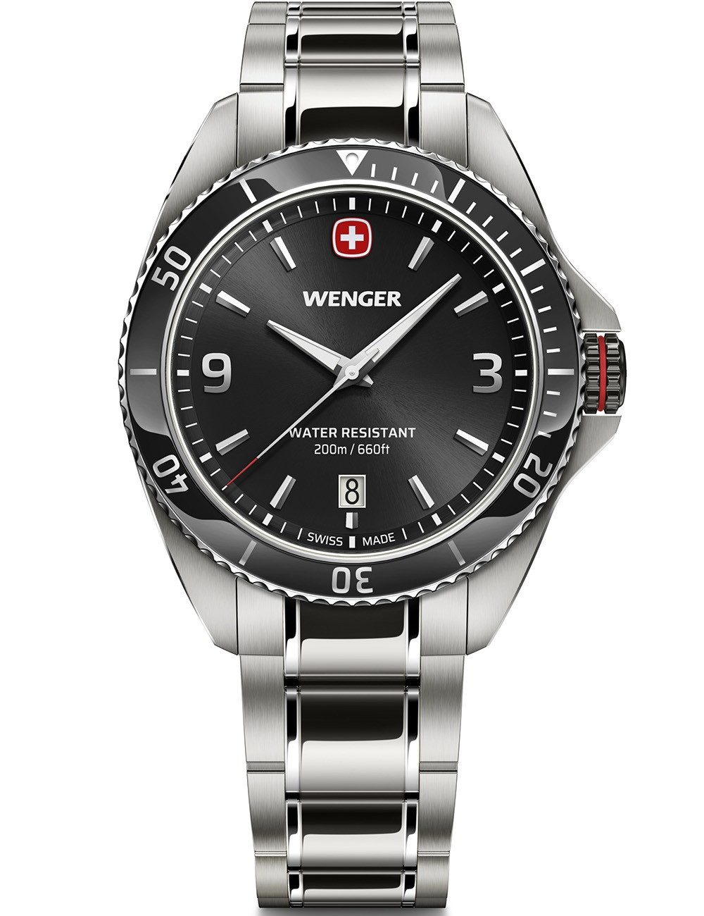 Quarzuhr Wenger 01.2031.101 Herrenuhr Ececutive 40mm 20ATM Wenger 01.2031.101 Herrenuhr Ececutive 40mm 20ATM