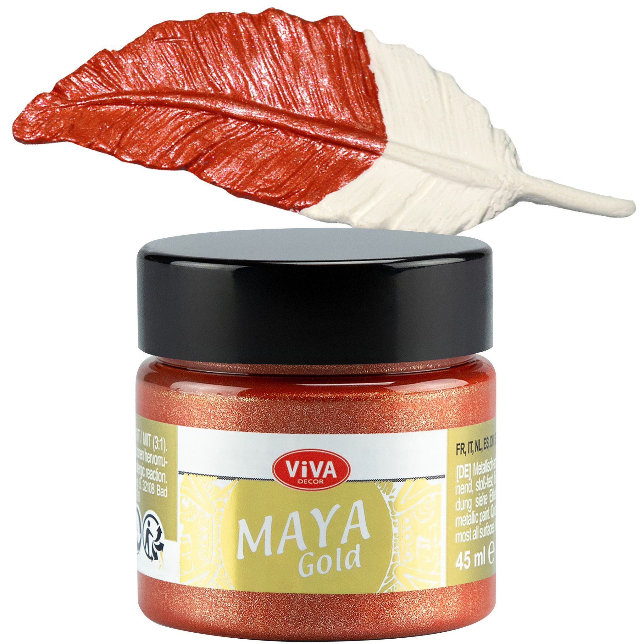 Viva Decor Acrylfarbe ViVA DECOR Maya Gold 45ml - Kupfer