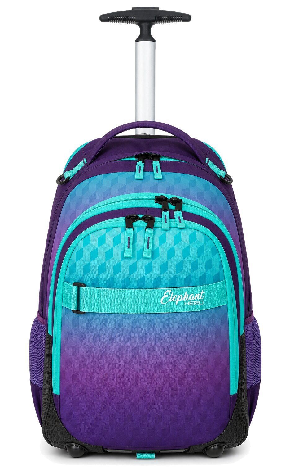 ELEPHANT Schulrucksack Trolley Hero Signature Schultrolley, Rucksacktrolley Schule Rucksack Rollen 3 Fächer Daypack Trolly