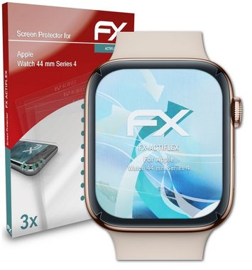 atFoliX Schutzfolie Displayschutzfolie für Apple Watch 44 mm Series 4, (3 Folien), Ultraklar und flexibel
