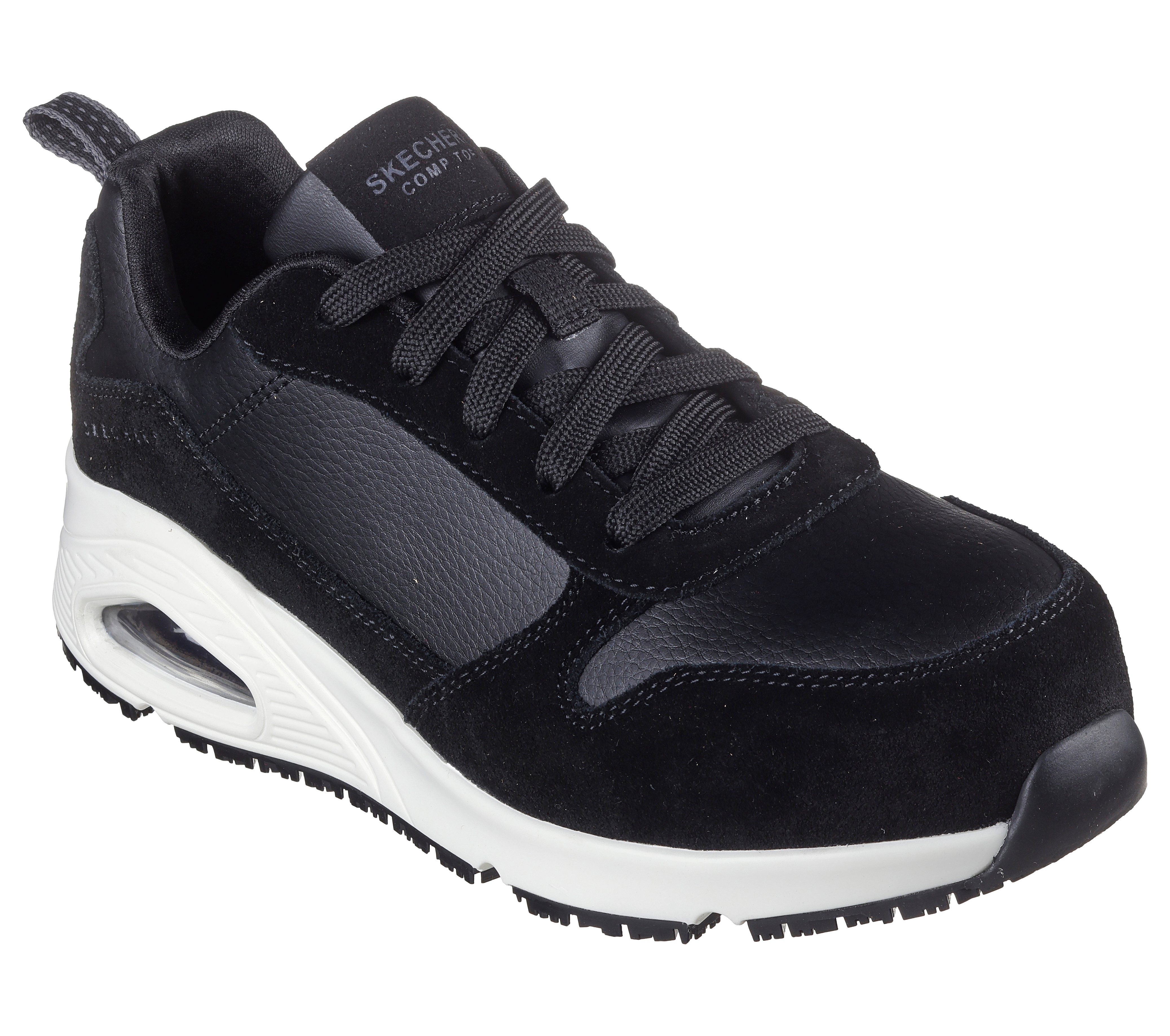Skechers Arbeitsschuhe Damen ELAINY S3L SR + ESD - Rutschhemmend - Metallfrei Sicherheitsschuh Nach EN ISO 20345:2022+A1:2024 - Gepolsterte Zwischensohle