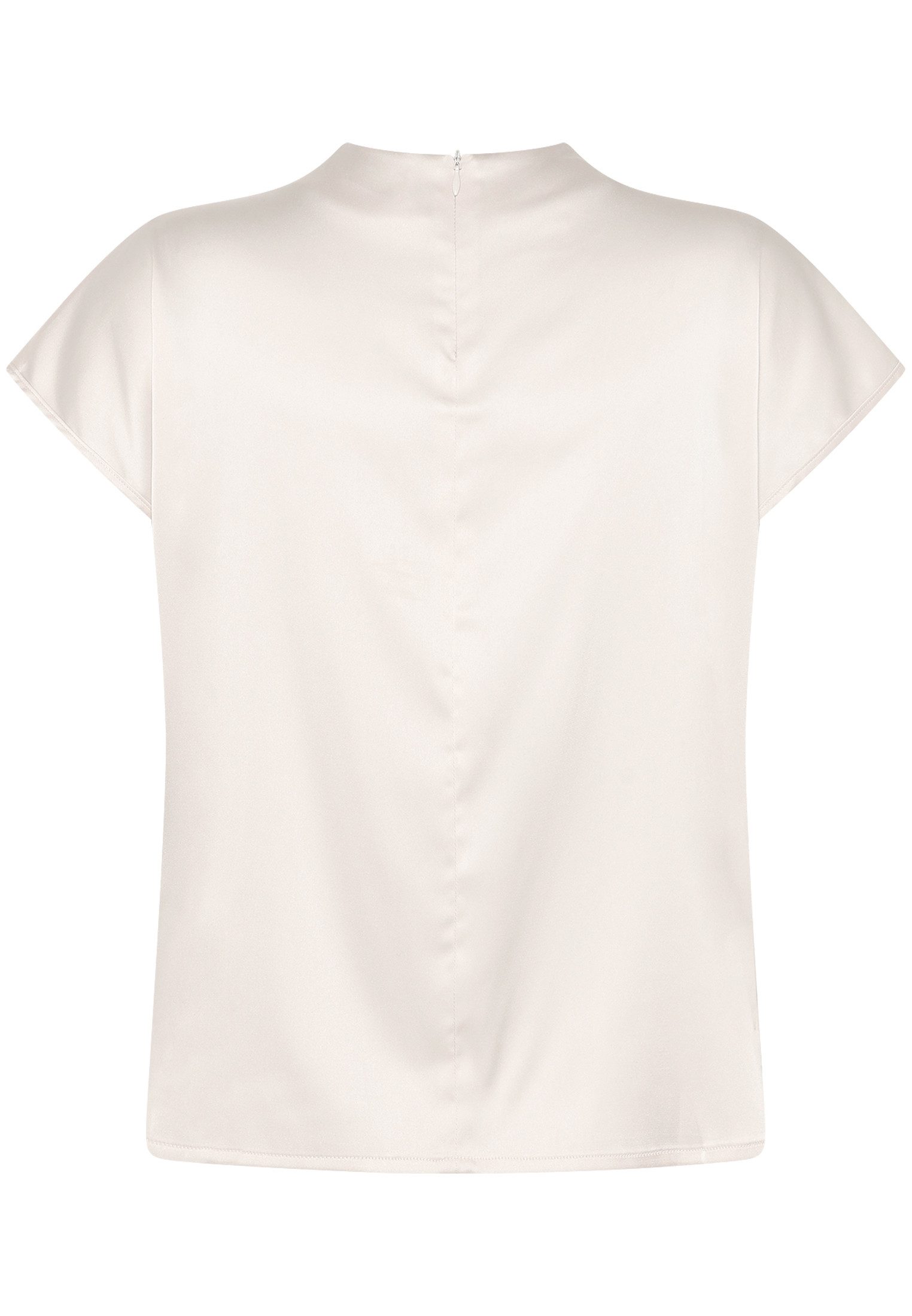 Zero Satinbluse Damen mit Kragen