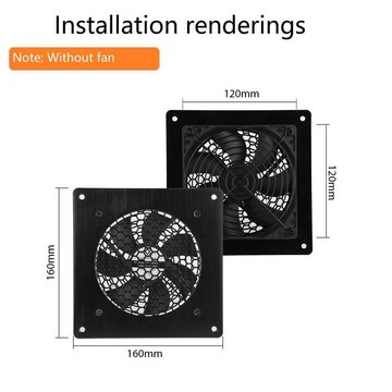 euroharry Mini USB-Ventilator Lüftungsgitter 120mm Lüfterabdeckun elektronische Schränke für PC