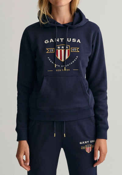 Gant Sweatshirt »Banner Shield Hoodie« mit GANT- Flaggenwappen-Stickerei