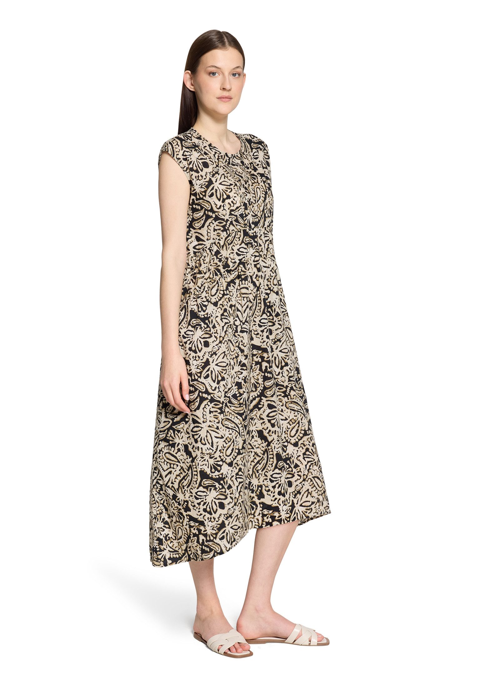 Cartoon Midikleid Damen mit Muster