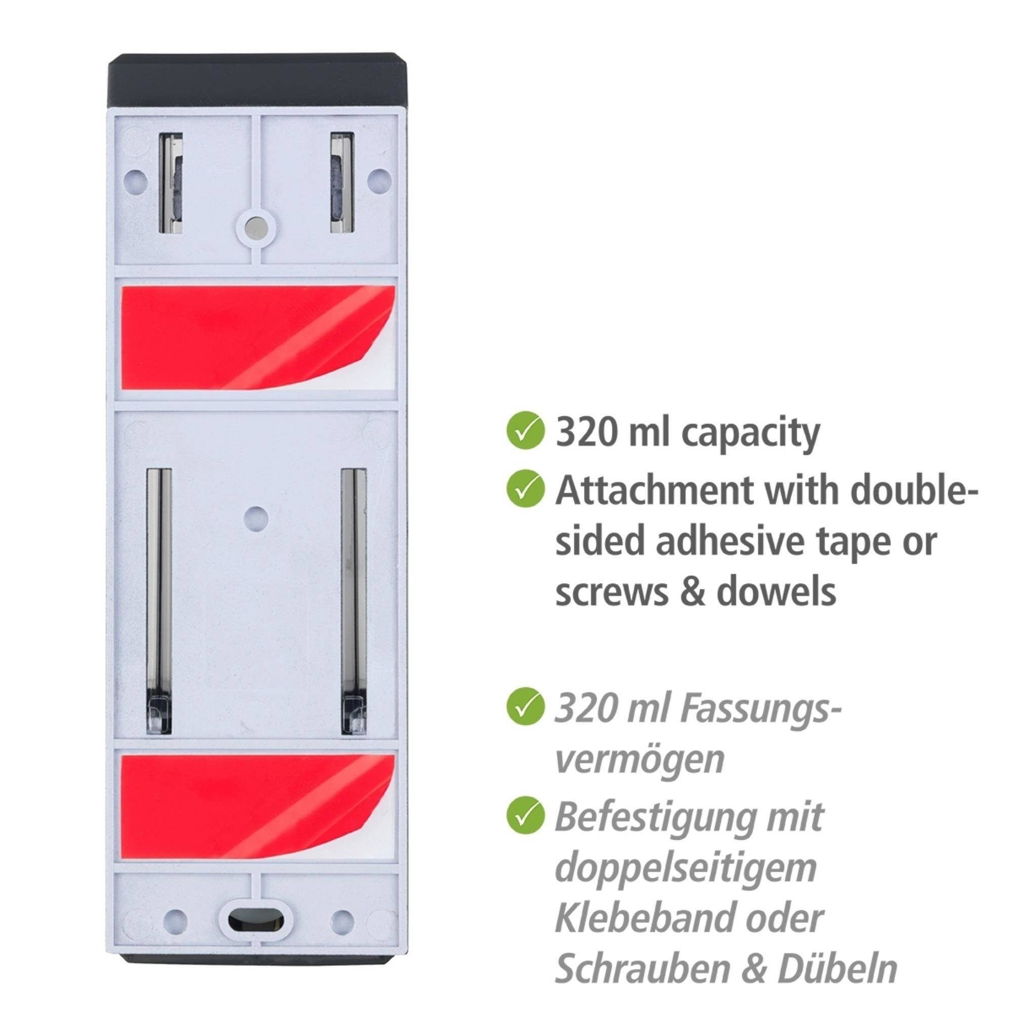 WENKO Seifenspender Seifen- und Desinfektionsmittelspender ISTRES, 320 ml, Wenko, (Einzaln) – Bild 5 von 5