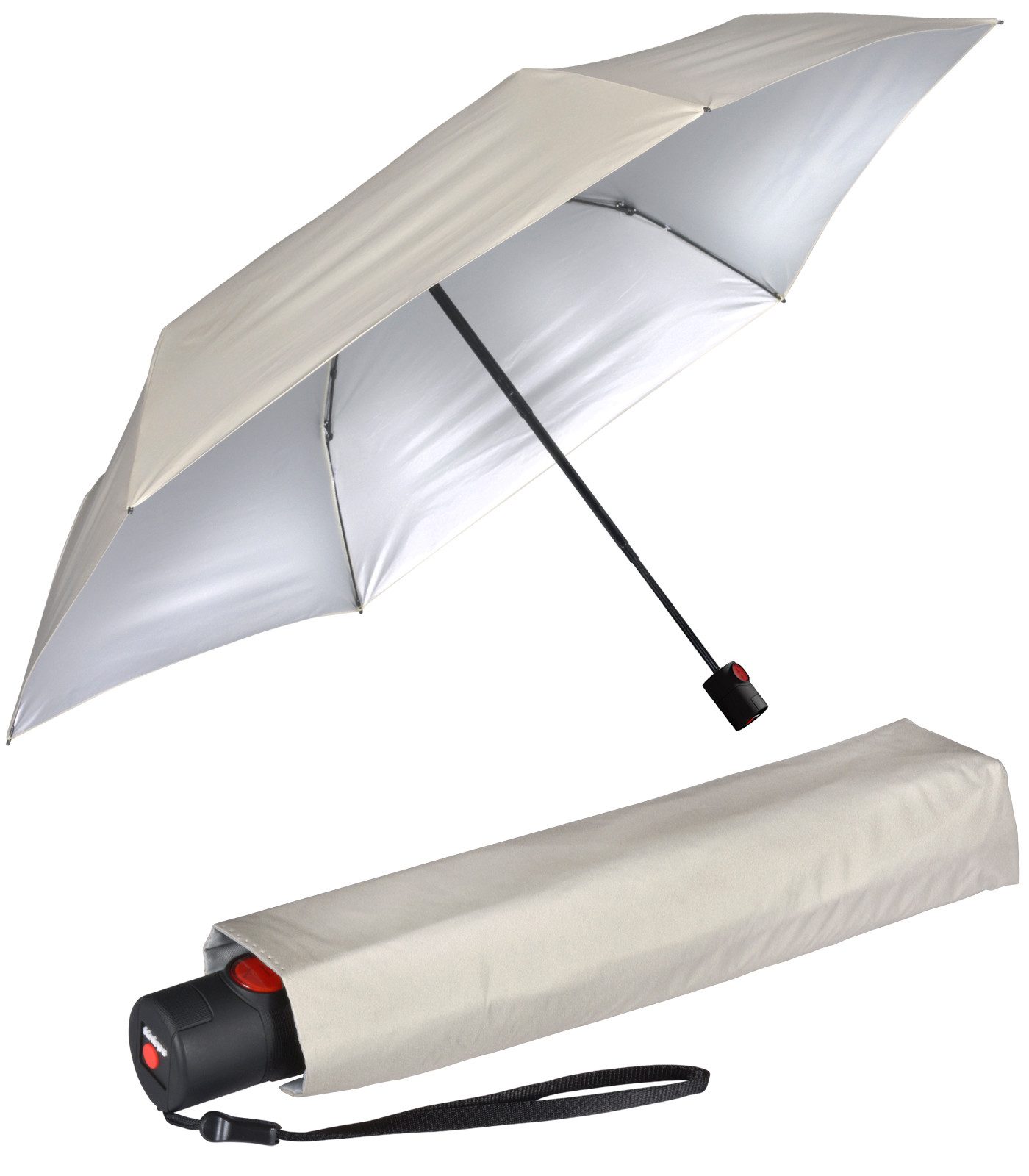 Knirps® Taschenregenschirm U.200 Ultra Light Duomatic - UV coated, mit UV- und Hitzeschutz und Auf-Zu-Automatik