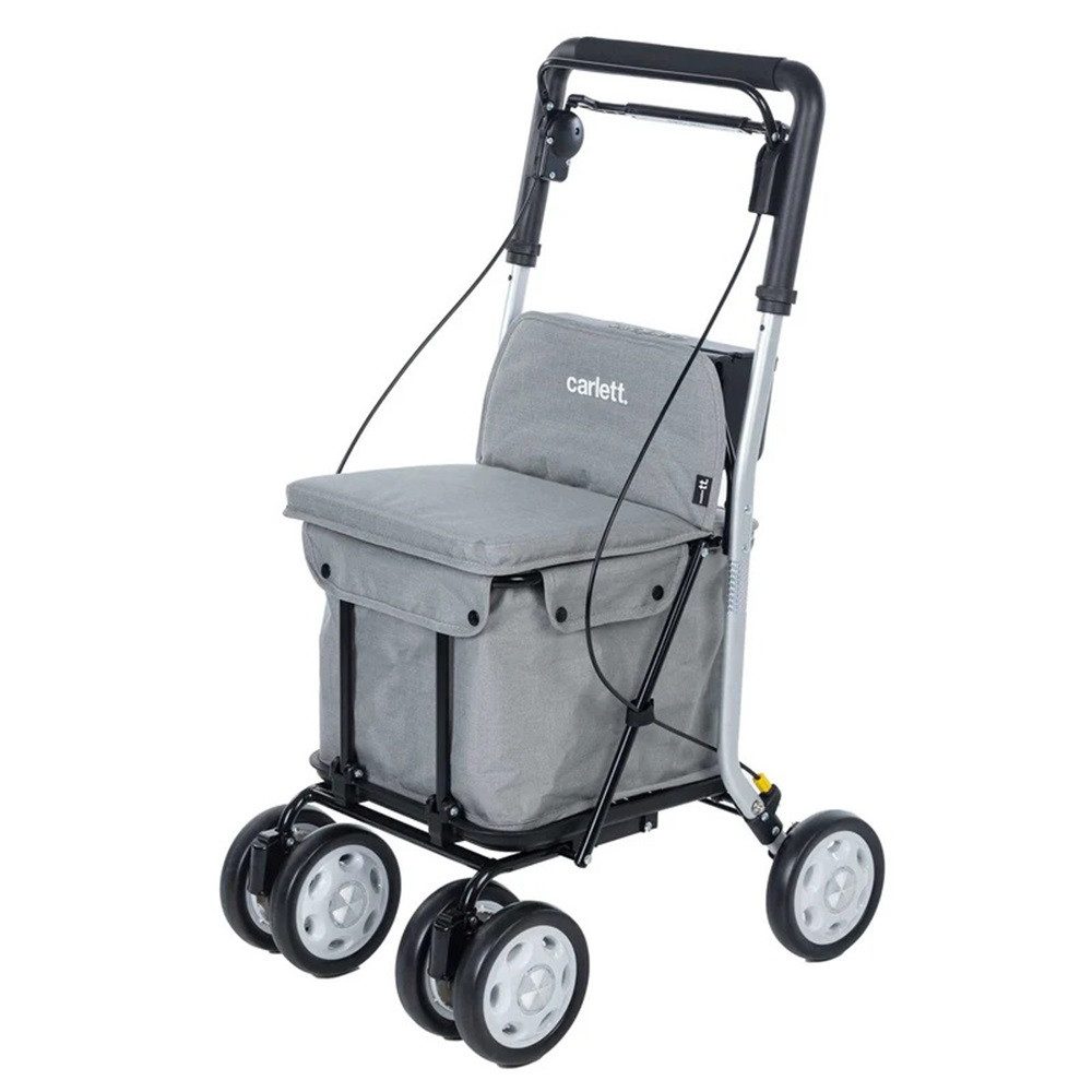 Carlett Rollator Carlett Comfort MOVE Ihr Rollator für Einkauf, Alltag, Freizeit, Wasserabweisende Tasche, modernes Design, Medizinprodukt