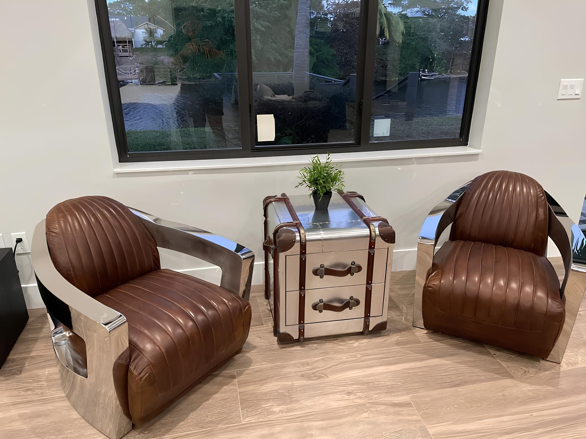 JVmoebel Loungesessel Vintage Ledersessel Braun – Retro Clubsessel aus Echtleder, Made in Europa