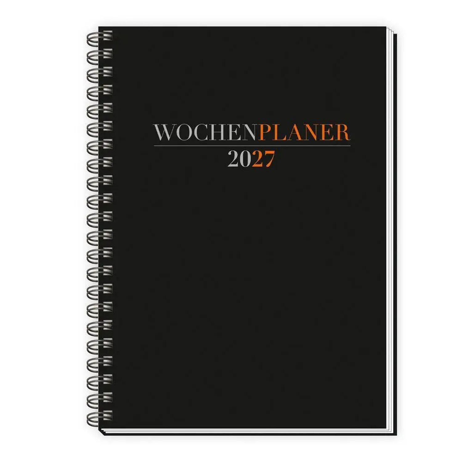 Trötsch Verlag Taschenkalender TRÖTSCH - Wochenplaner A5 mit Wire-O Schwarz 2027