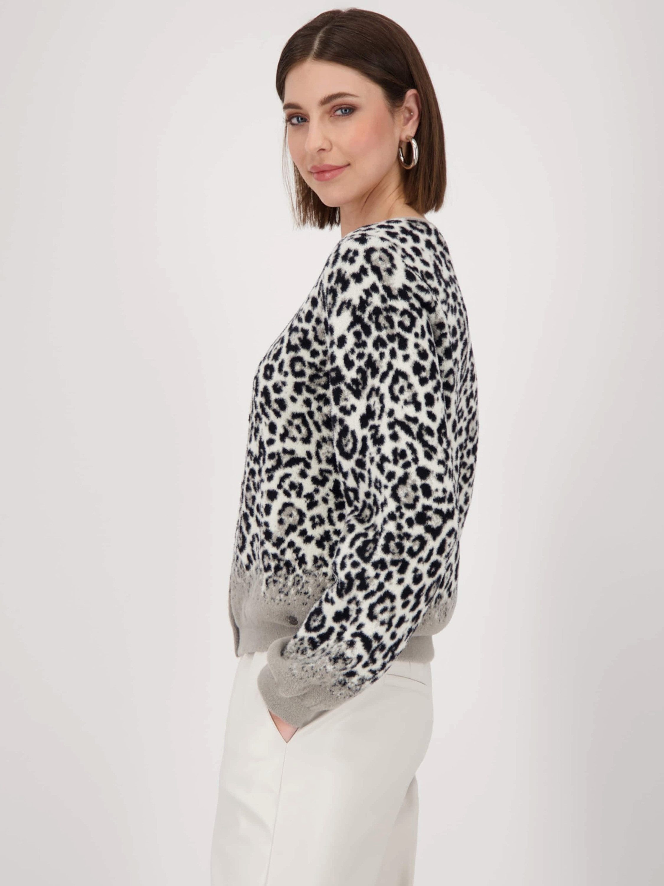 Monari Strickjacke (1-tlg) Plain/ohne Details