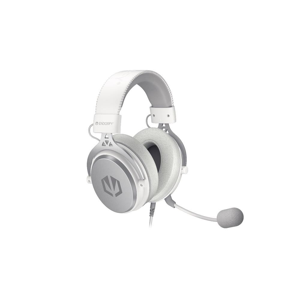 ENDORFY Viro Plus USB Onyx White Gaming-Headset (53-mm-Treiber, 7.1-Sound, Mikrofon abnehmbar, Memory Foam)