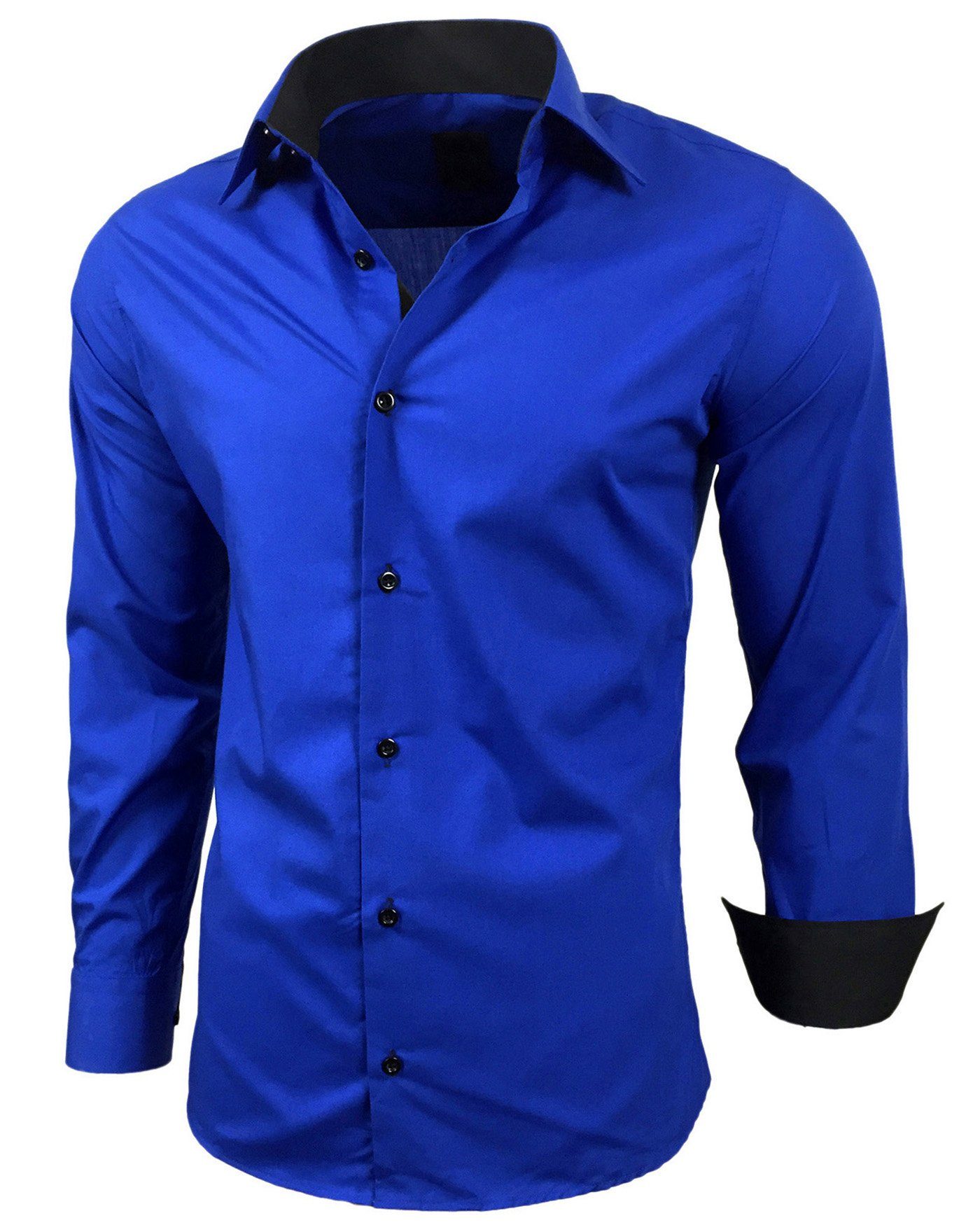 Baxboy Langarmhemd Kentkragen Businesshemd Slim Fit günstig online kaufen
