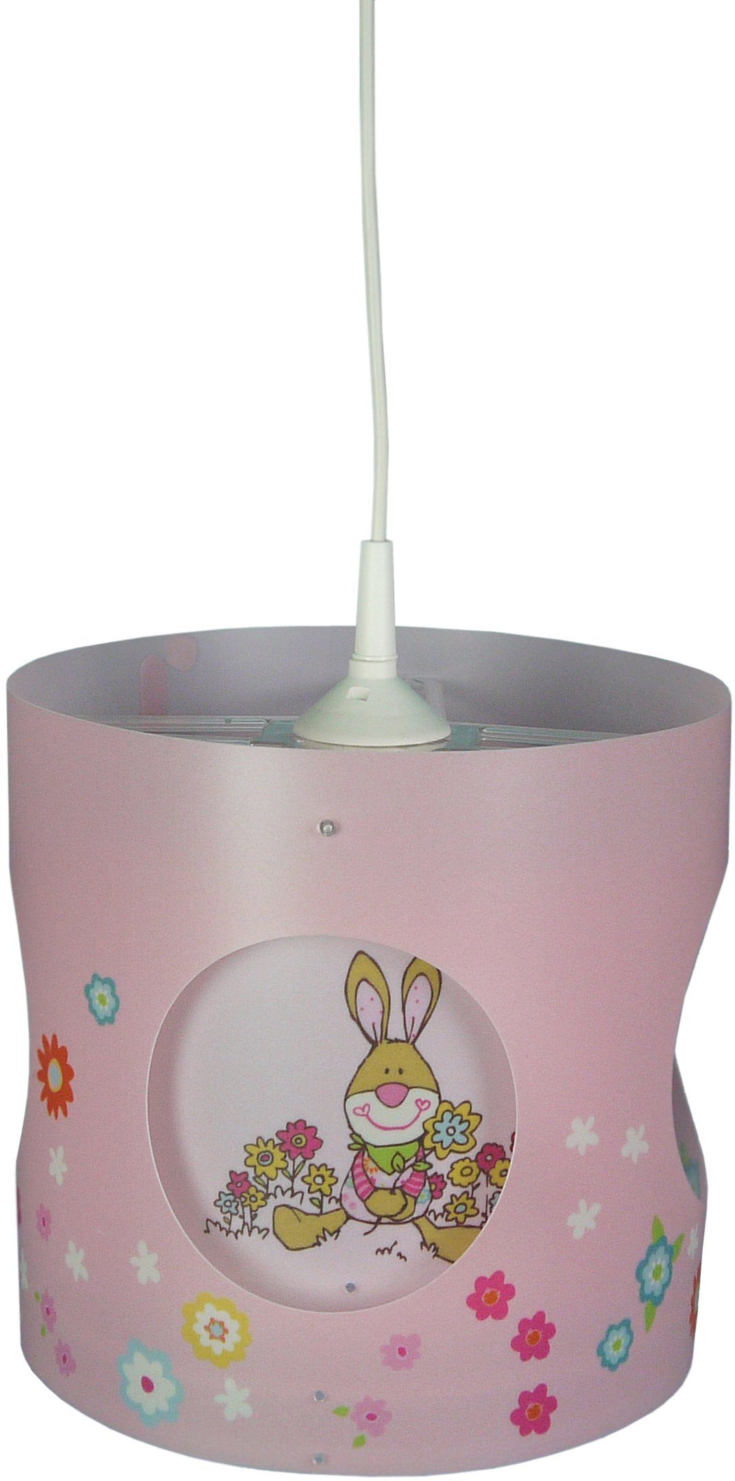 niermann Hängeleuchte Bungee Bunny, Kinderlampe, Kinderzimmer, Der innere Lampenschrim dreht sich sobald das Licht eingeschaltet ist
