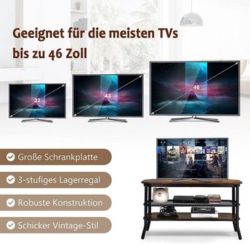 KOMFOTTEU TV-Schrank Konsolentisch bis 46 Zoll