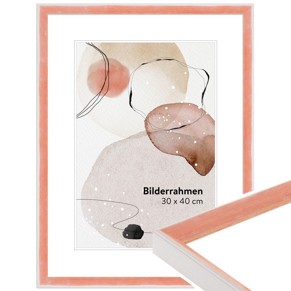 WANDStyle Bilderrahmen H080, Apricot, aus Massivholz günstig online kaufen