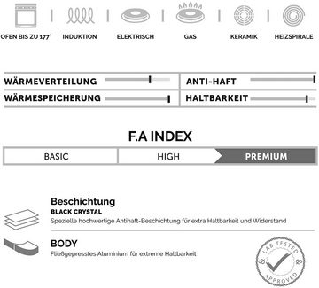 food appeal Kochtopf Black Crystal, Aluminium (1-tlg), food appeal Edge Induktionstopf, Kochtopf, Induktionspfanne 26cm hoch