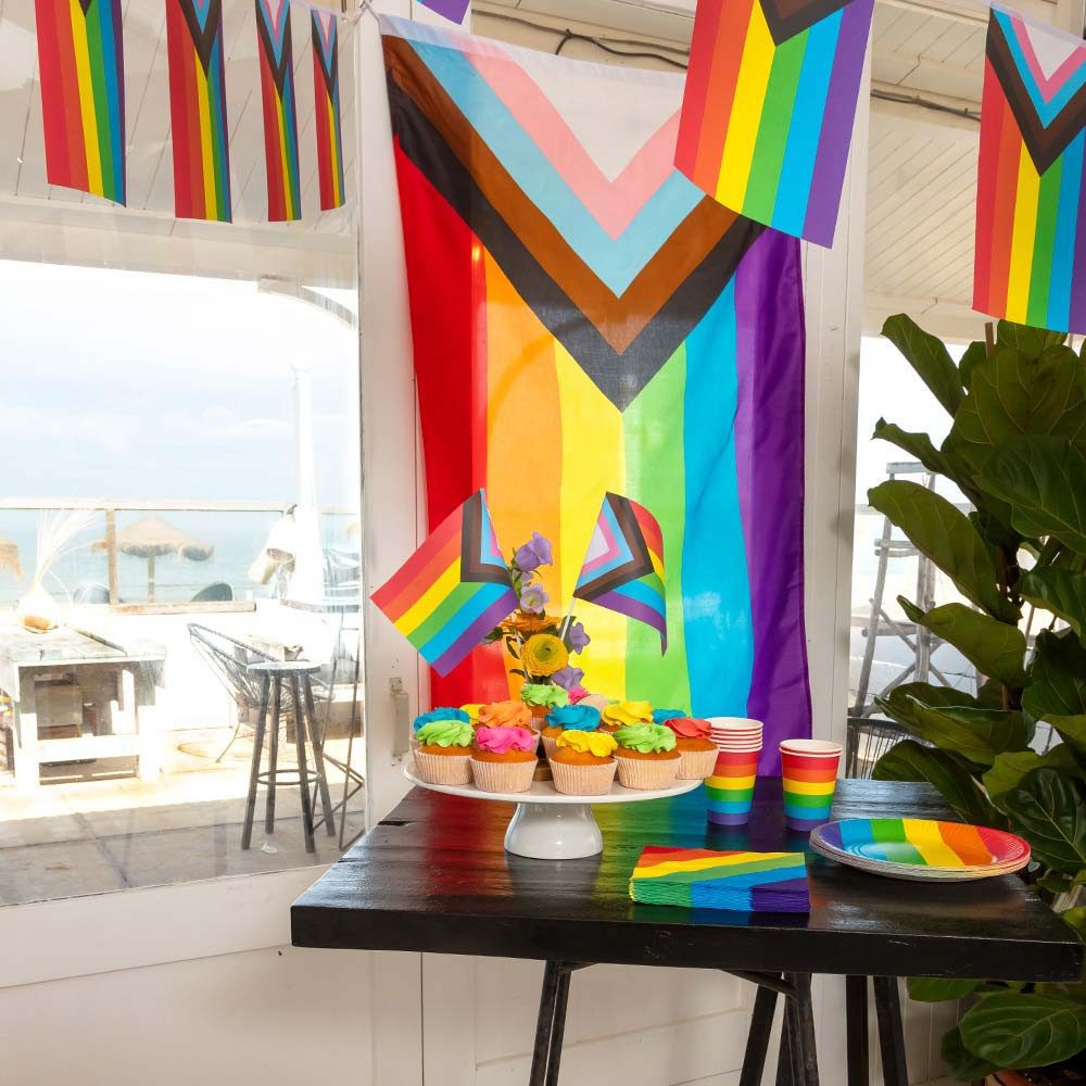 Boland Kostüm Fahne Regenbogen Progress