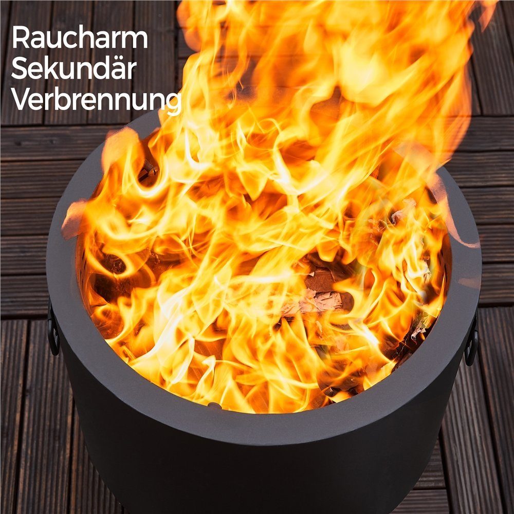 Yaheetech Feuerschale, Feuerkorb Feuerstelle Outdoor Inkl. für Camping Schürhaken